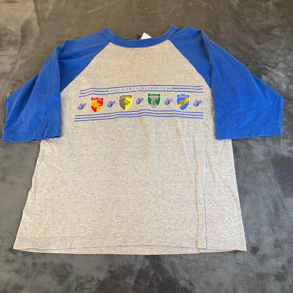 VIntage Harry Potter Quidditch‎ Graphic T-Shirt Raglan Potter Number Youth XL